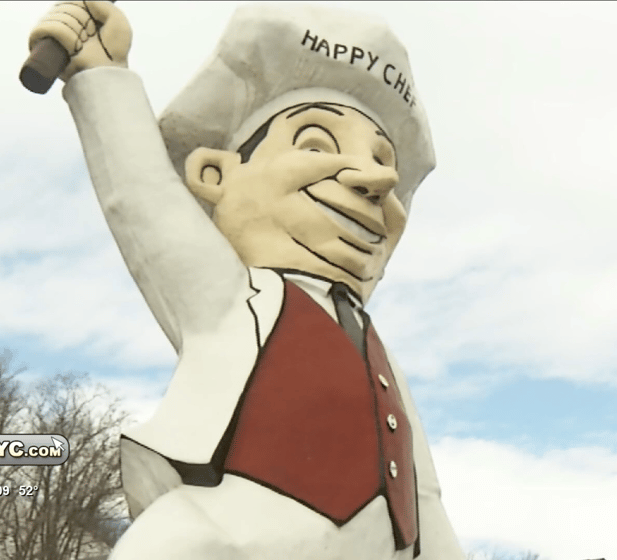 mankato happy chef statue speaks again keyc com